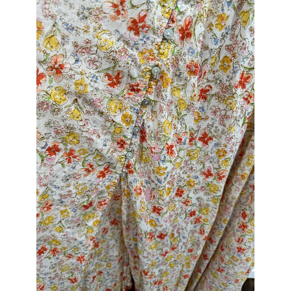 Free People Cream Maxi Dress with Coral Trim - Picture 5 of 8